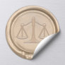 Lawyer Gold Scale of Justice Law Office Wax Seal