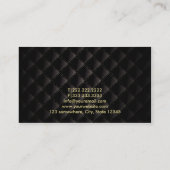 Lawyer Gold Stripe Luxury Dark Attorney Business Card (Back)