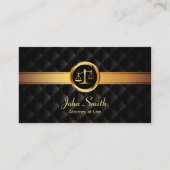 Lawyer Gold Stripe Luxury Dark Attorney Business Card (Front)