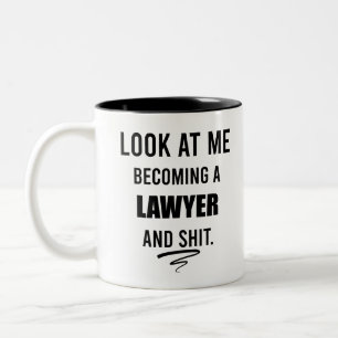 Lawyer Graduation Shirt Attorney T-Shirt Two-Tone Coffee Mug