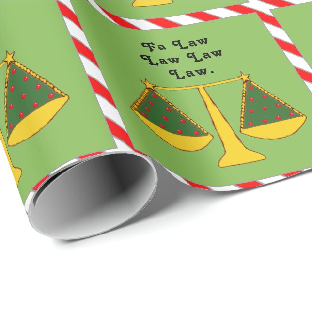 Lawyer Holiday Gift Wrapping Paper (Roll Corner)