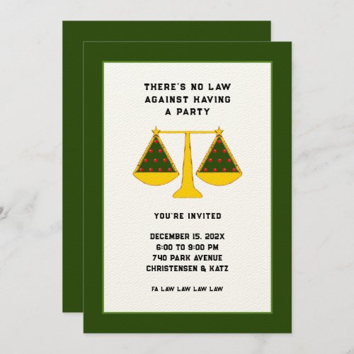 Lawyer Holiday Party Invitation