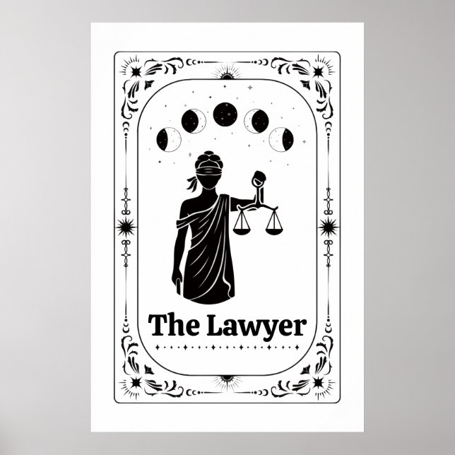 Lawyer Home Office Decor Law School Dorm Customize (Front)