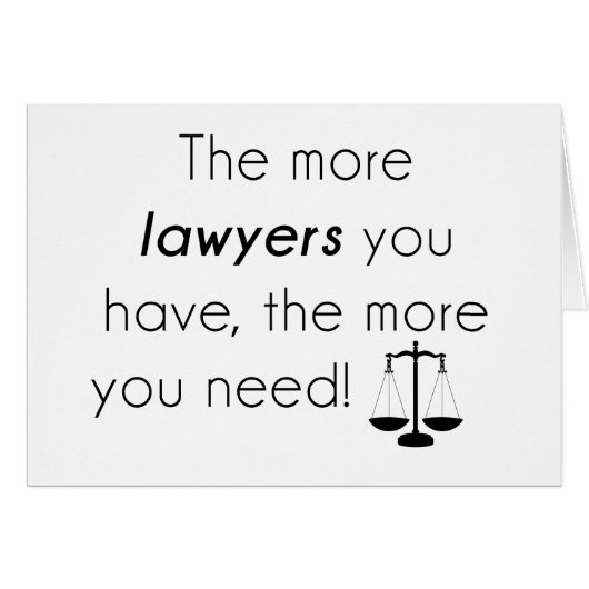 Lawyer humor cards (Front Horizontal)