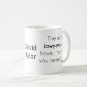 Lawyer humor coffee mug (Front Right)