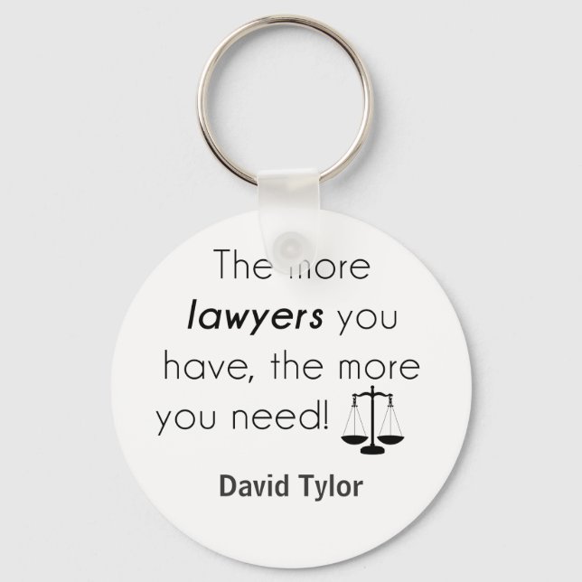 Lawyer humor keychain (Front)