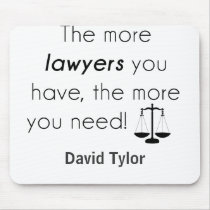 Lawyer humor mouse pad