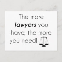 Lawyer humor postcard