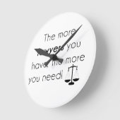 Lawyer humor round clock (Angle)