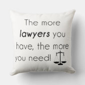 Lawyer humor throw pillow (Back)