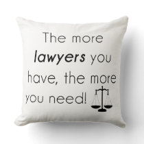 Lawyer humor throw pillow