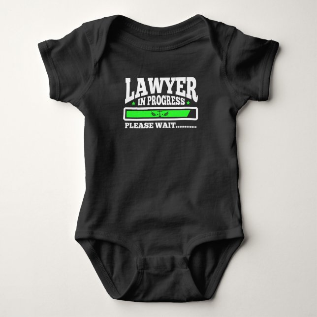 Lawyer In Progress Funny Law School Student Baby Bodysuit (Front)