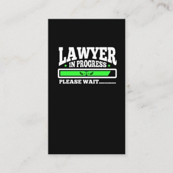 Lawyer In Progress Funny Law School Student Business Card by Designer_Store_Ger at Zazzle