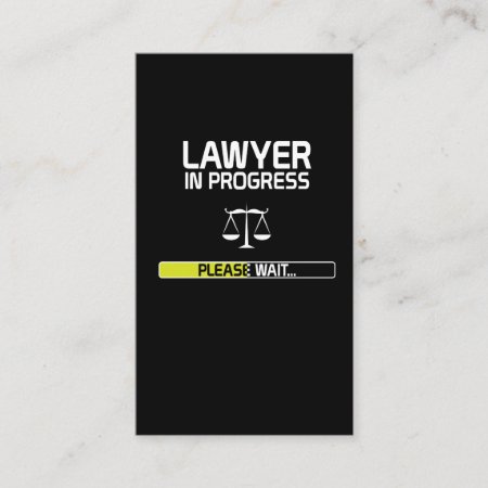 Lawyer In Progress Funny Law School Student Business Card