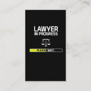Lawyer In Progress Funny Law School Student Business Card at Zazzle