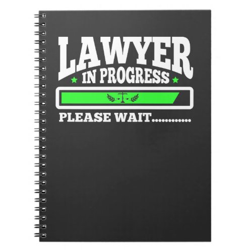 Lawyer In Progress Funny Law School Student Notebook