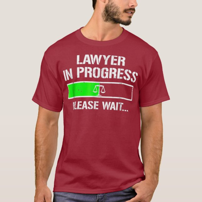Lawyer In Progress  Funny Law School Student Tee (Front)