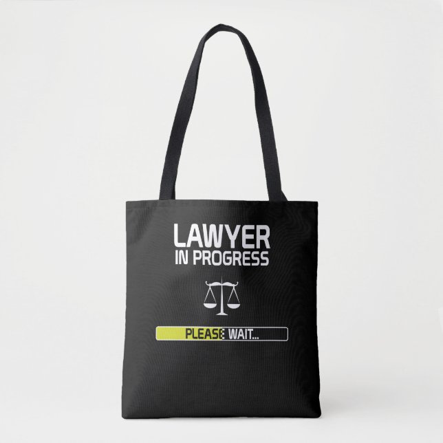 Lawyer In Progress Funny Law School Student Tote Bag (Front)