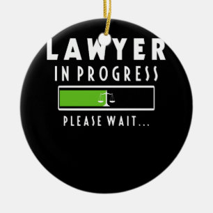 Lawyer In Progress Law School Student Tee Gift Ceramic Ornament