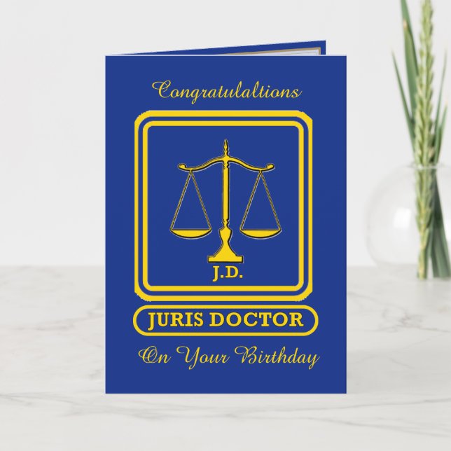 Lawyer J.D. Birthday Card (Front)