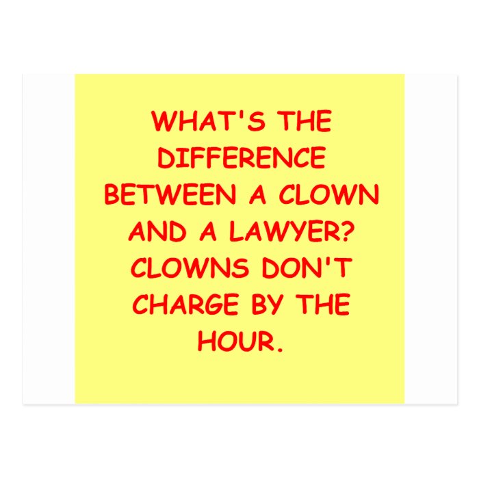 lawyer joke gifts and t shirts post card