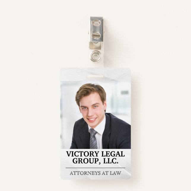 Lawyer | Justice Logo | Business Man Badge (Front with Clip)