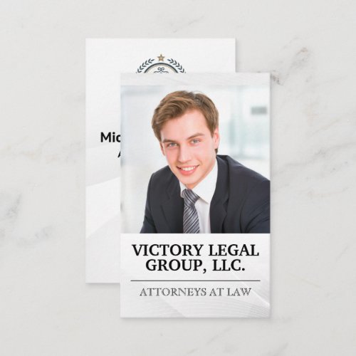 Lawyer  Justice Logo  Business Man Business Card