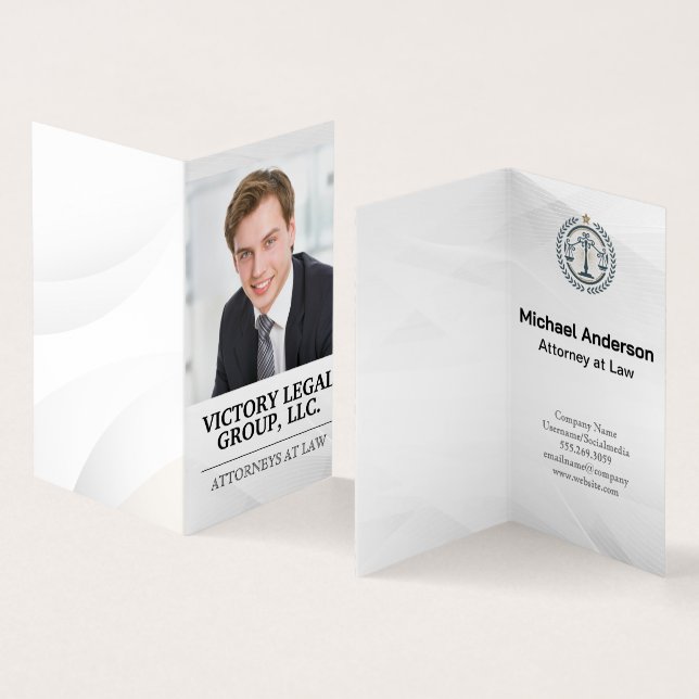 Lawyer | Justice Logo | Business Man Card (Inside and Outside)