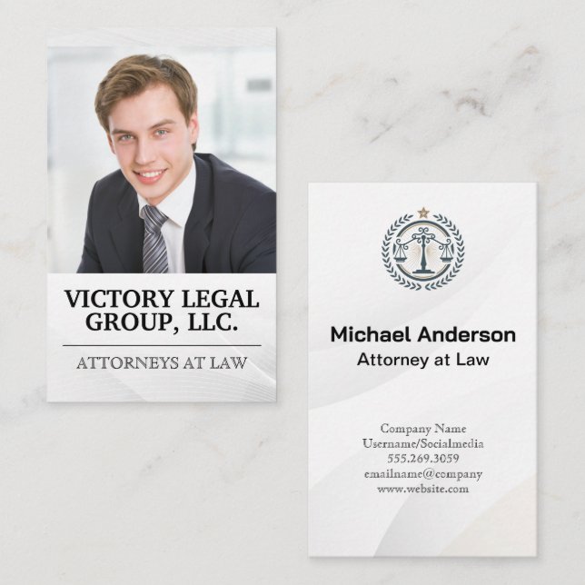 Lawyer | Justice Logo | Business Man Card (Front/Back)