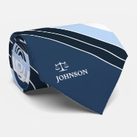 Lawyer Justice of Scale Navy Blue White Stripes