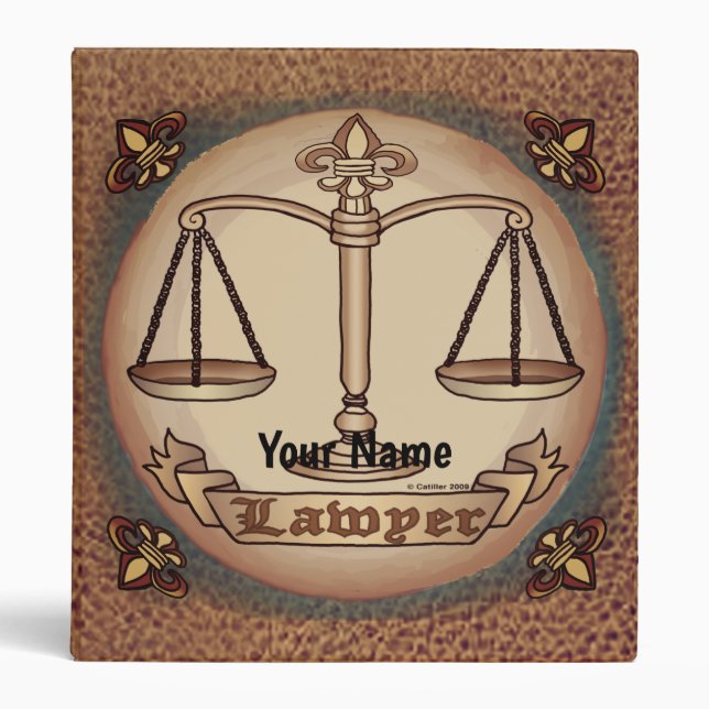 Lawyer Justice Scales binder (Front)