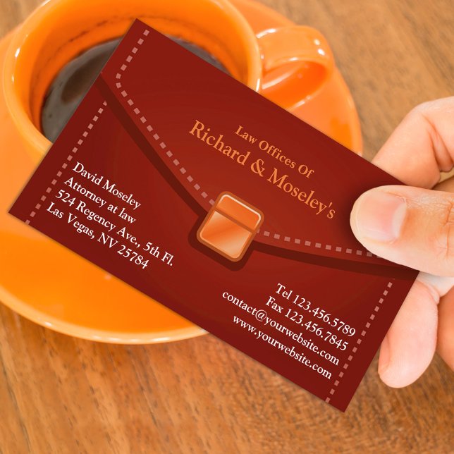 Lawyer Law Briefcase Business Card Template (Creator Uploaded)