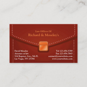 Lawyer Law Briefcase Business Card Template