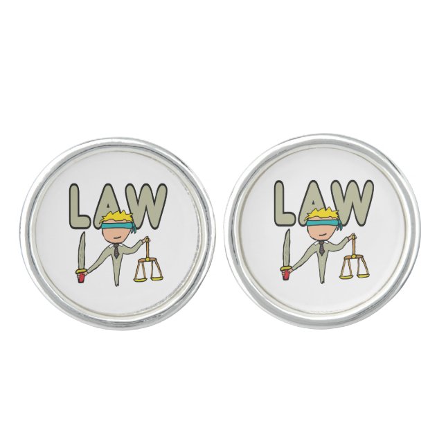 Lawyer Law Cufflinks (Front)