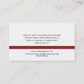 Lawyer law legal attorney firm business card (Back)