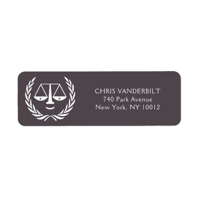 Lawyer Law Office Label (Front)