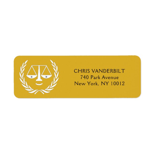 Lawyer Law Office Label (Front)