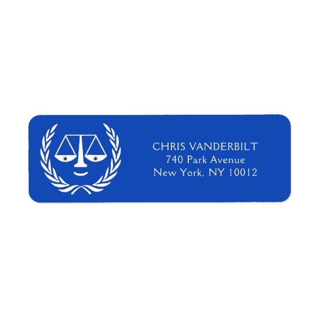 Lawyer Law Office Label (Front)