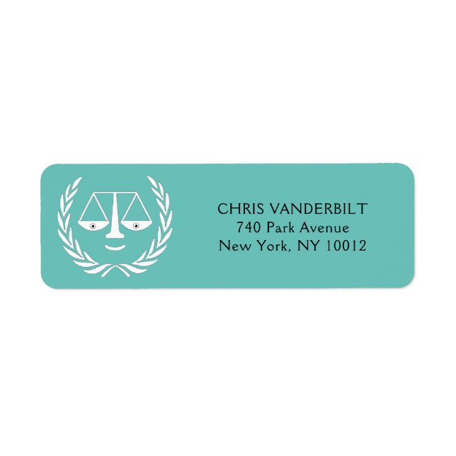Lawyer Law Office Label (Front)