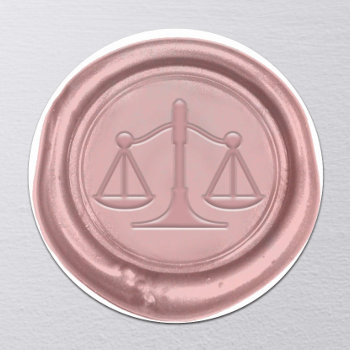 Lawyer Law Office Rose Gold Wax Seal by myinvitation at Zazzle