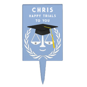 Lawyer Law School Grad Cake Topper