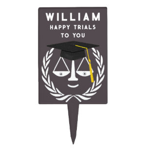 Lawyer Law School Grad Cake Topper