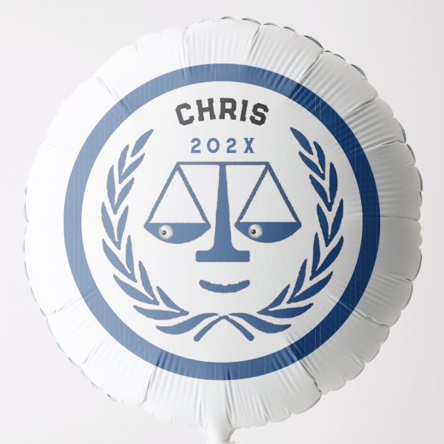 Lawyer Law School Grad Gift Balloon (Front)