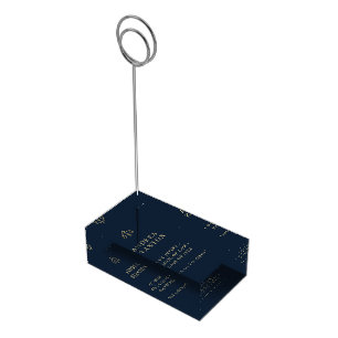Lawyer Law School Grad Gift Navy Gold Personalized Place Card Holder