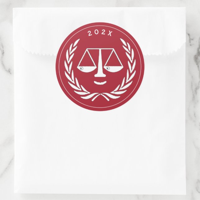Lawyer Law School Graduation 2026 Classic Round Sticker (Bag)