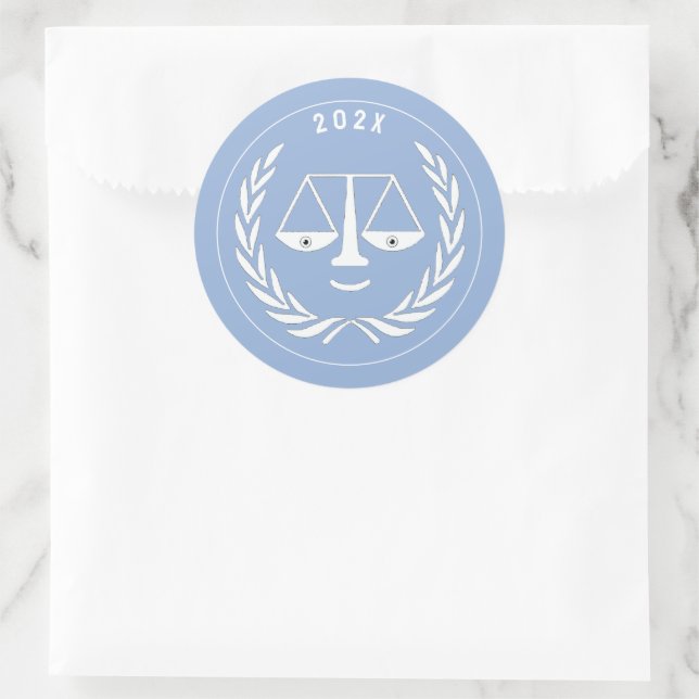 Lawyer Law School Graduation 2026 Classic Round Sticker (Bag)
