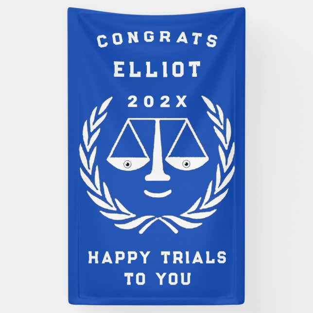 Lawyer Law School Graduation Banner (Vertical)