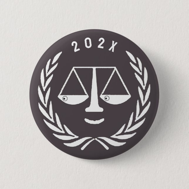 Lawyer Law School Graduation Button (Front)
