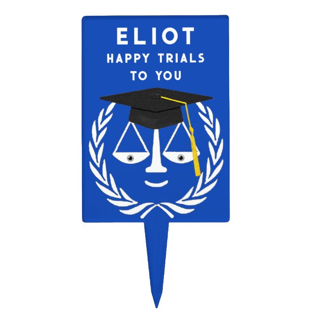 Lawyer Law School Graduation Cake Topper (Front)