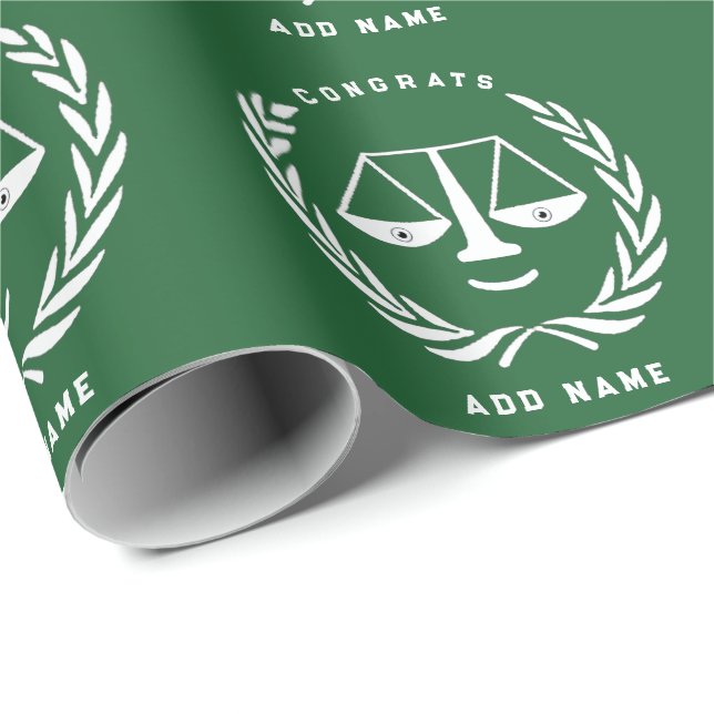 Lawyer Law School Graduation Gift Wrapping Paper (Roll Corner)